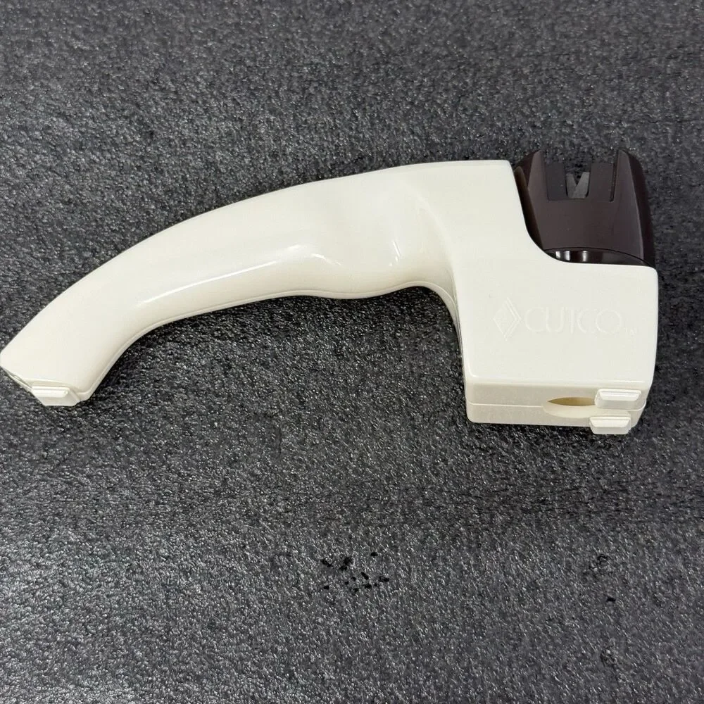 CUTCO White Brown Knife Sharpener Manual Handheld Pull Through Instructions